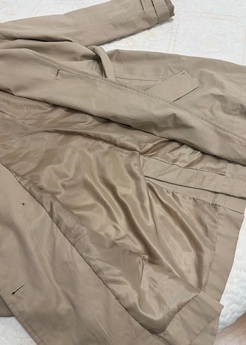 Bej Kadın Midi Trençkot - Görsel 5