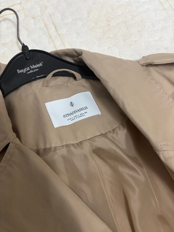 Bej Kadın Midi Trençkot - Görsel 4