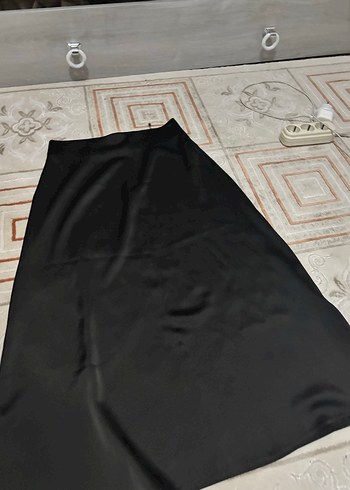 Drapeli Siyah Uzun Kadın Etek - Görsel 2