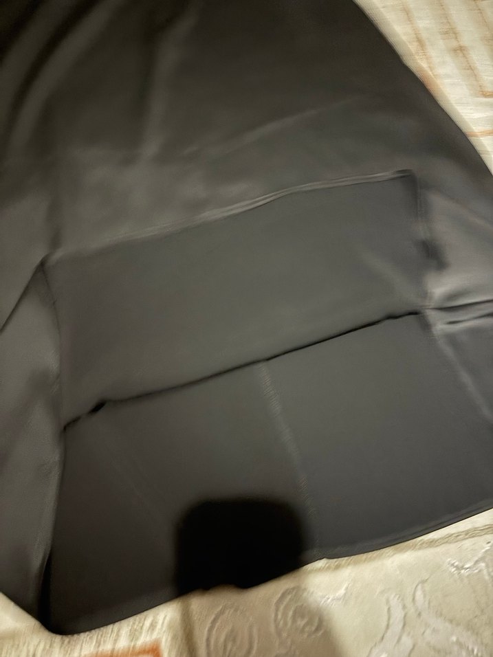 Drapeli Siyah Uzun Kadın Etek - Görsel 4