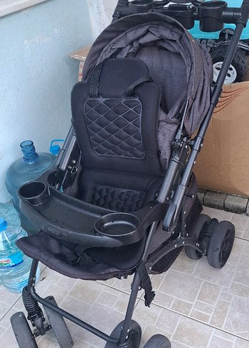 Babymall Siyah Bebek Arabası Katlanabilir Model