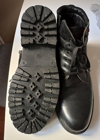 Erkek Siyah Bağcıklı deri Bot - Görsel 3