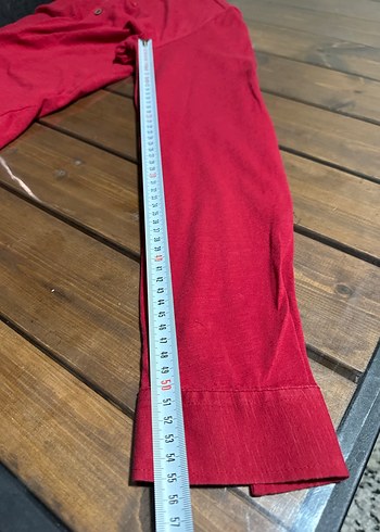 Zara Kırmızı %100Keten Erkek Gömlek - Görsel 5