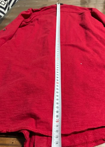 Zara Kırmızı %100Keten Erkek Gömlek - Görsel 6