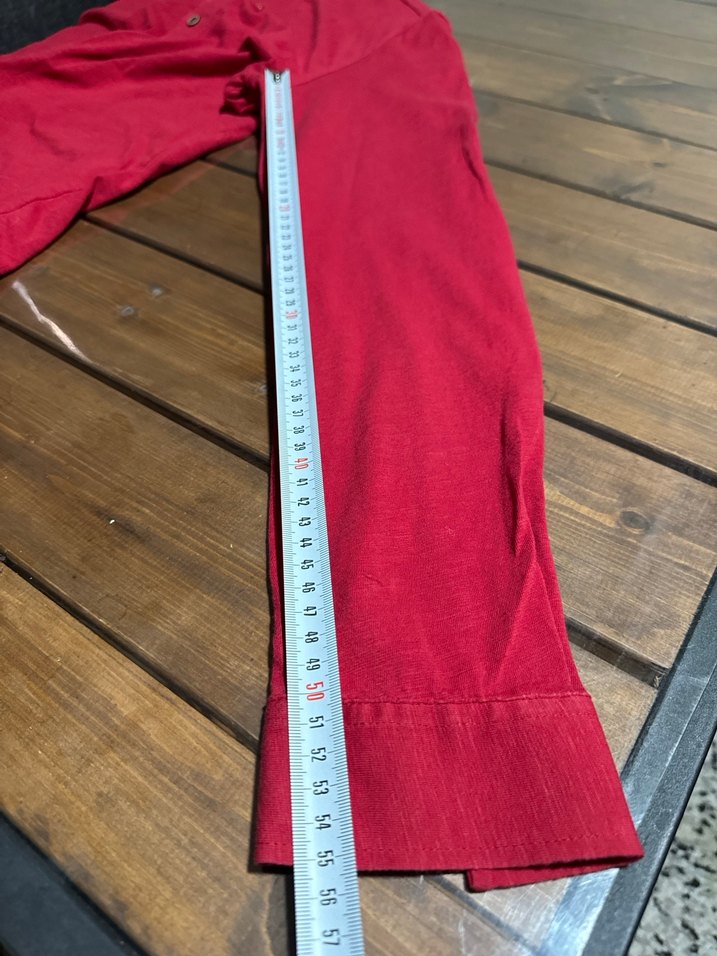 Zara Kırmızı %100Keten Erkek Gömlek - Görsel 5