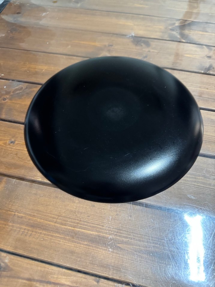 Siyah Yuvarlak Parlak Sunum tabağı 33cm - Görsel 4