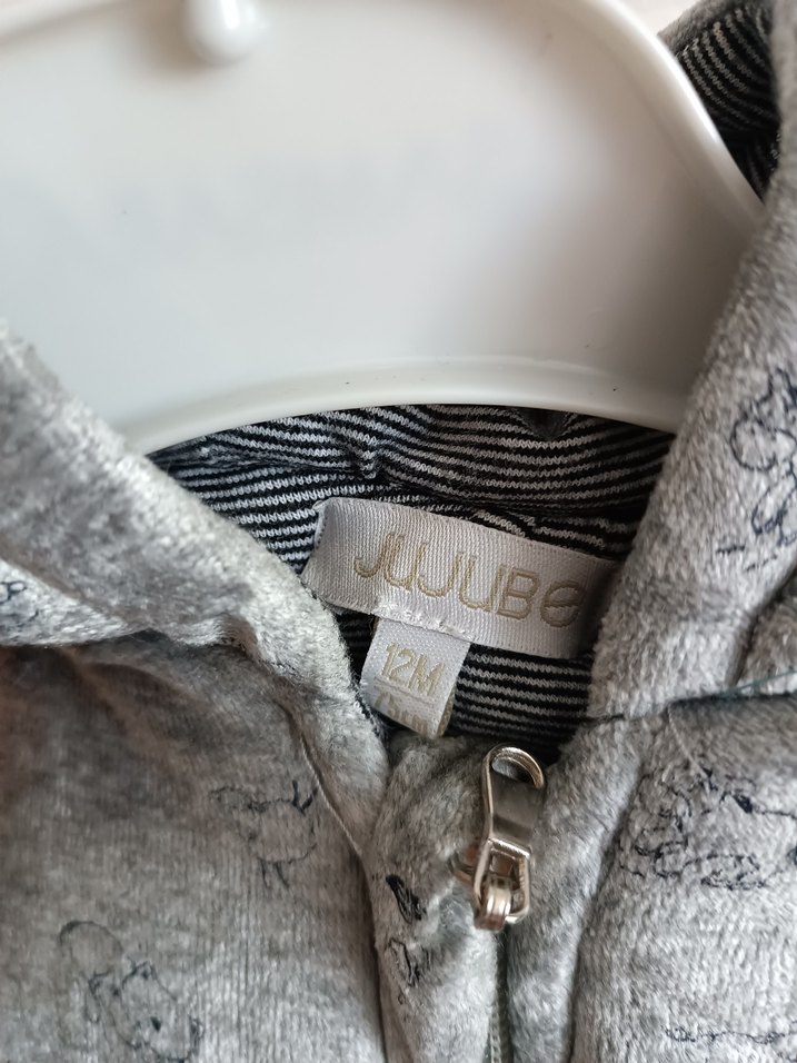 Gri Kapüşonlu Bebek Tulumu - Görsel 3