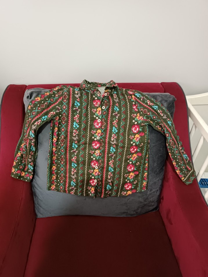 Nakışlı Bohem Çok Renkli çocuk gömlek - Görsel 3