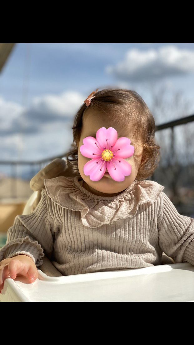 Bej Keten Kız Bluz - Pilili, Uzun Kollu - Görsel 5