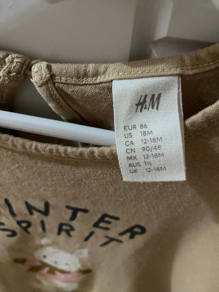 Kız Çocuk Bej Uzun Kollu Baskılı Tişört - Görsel 3