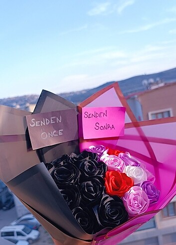  Senden önce senden sonra solmayan buket