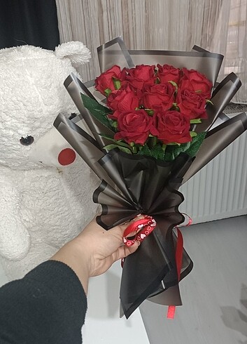 9'lu mini gül buketi 