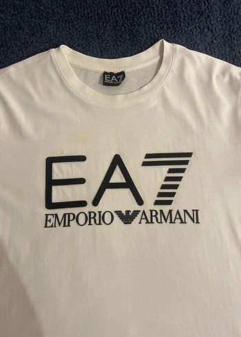 Emporio Armani Erkek Beyaz Baskılı Tişört - Görsel 2