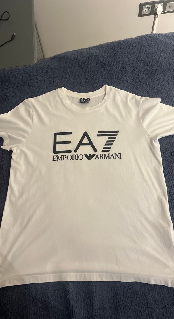 Emporio Armani Erkek Beyaz Baskılı Tişört - Görsel 3