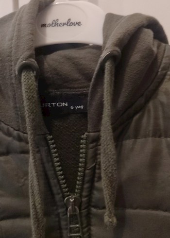 Kapüşonlu Gri Erkek Çocuk Mont - Görsel 2