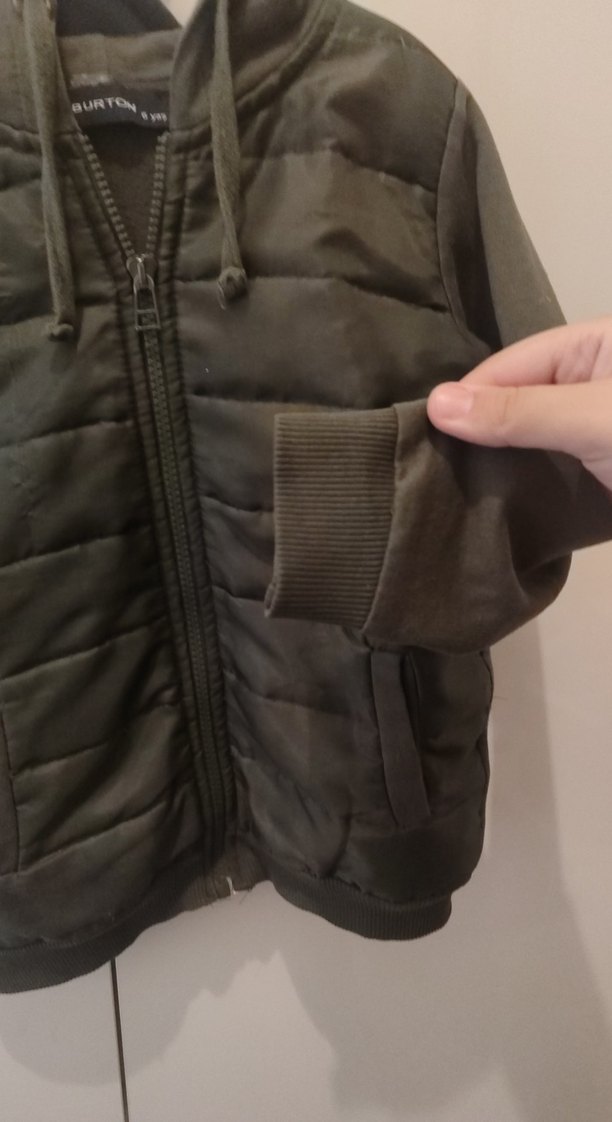 Kapüşonlu Gri Erkek Çocuk Mont - Görsel 4