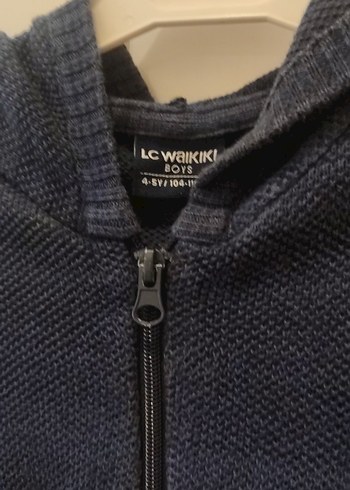 Erkek Çocuk Fermuarlı lacivert Triko Hırka - Görsel 3