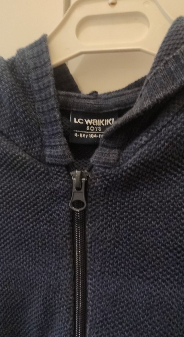 Erkek Çocuk Fermuarlı lacivert Triko Hırka - Görsel 3