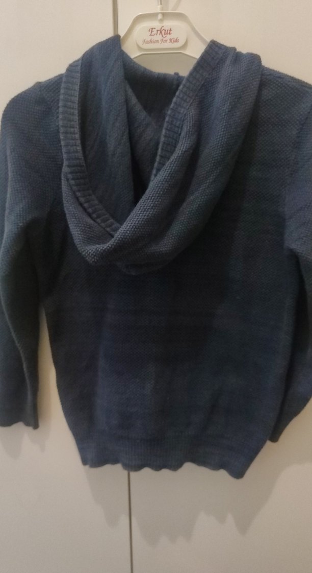 Erkek Çocuk Fermuarlı lacivert Triko Hırka - Görsel 2