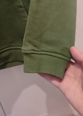 Erkek Çocuk Haki Kapüşonlu Sweatshirt - Görsel 5