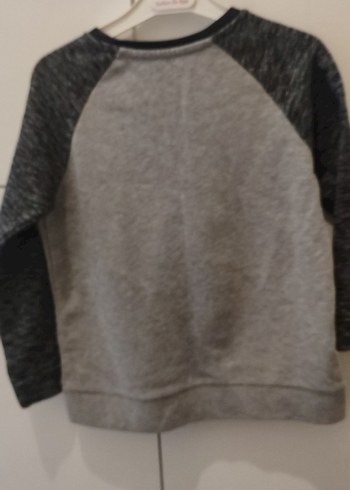 Erkek Çocuk Gri Baskılı Sweatshirt - Görsel 3