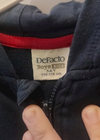 Erkek Çocuk lacivert Fermuarlı Kapüşonlu Sweatshirt - Görsel 2