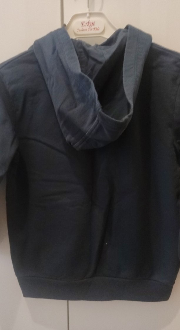Erkek Çocuk lacivert Fermuarlı Kapüşonlu Sweatshirt - Görsel 3