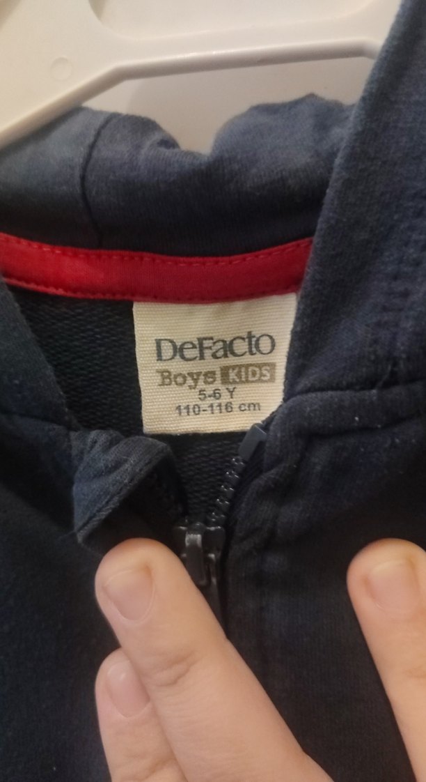 Erkek Çocuk lacivert Fermuarlı Kapüşonlu Sweatshirt - Görsel 2