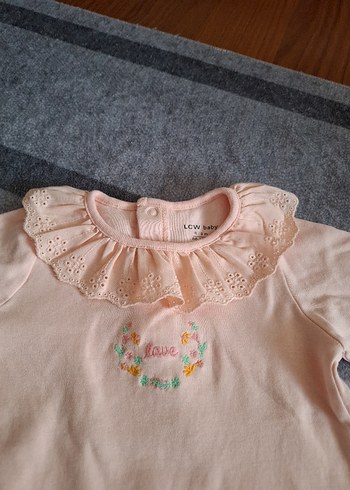 6 Ay Beden Pembe Bebek Tulum ve Şapka Seti