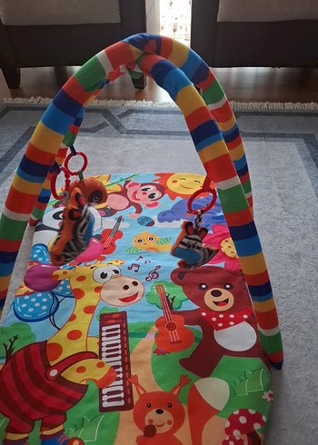 Beden Renk Renkli Bebek Oyun Halısı Yumuşak Kumaşlı