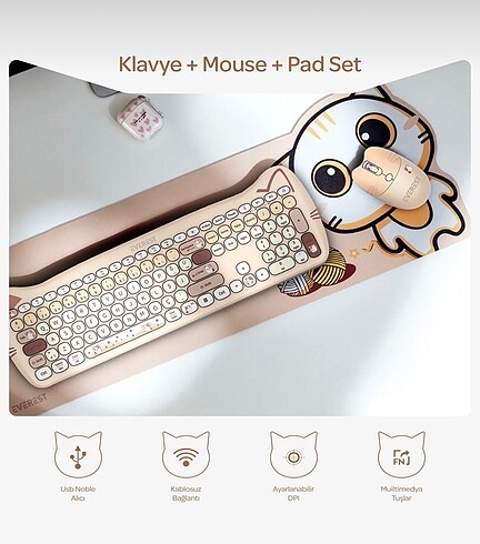 EVEREST klavye mouse set
