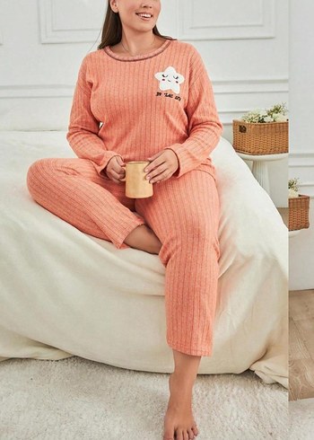 xl Beden pembe Renk %100 Pamuk Kadın Pijama Takımı