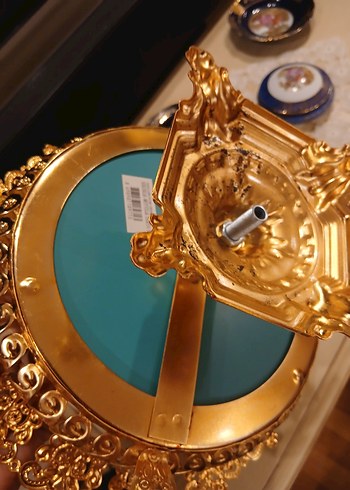 Altın Renkli İşlemeli Dekoratif Tabak - Görsel 4