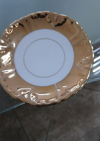 Bavaria Parlak kahve fincan Altın Renkli Tabak - Görsel 4