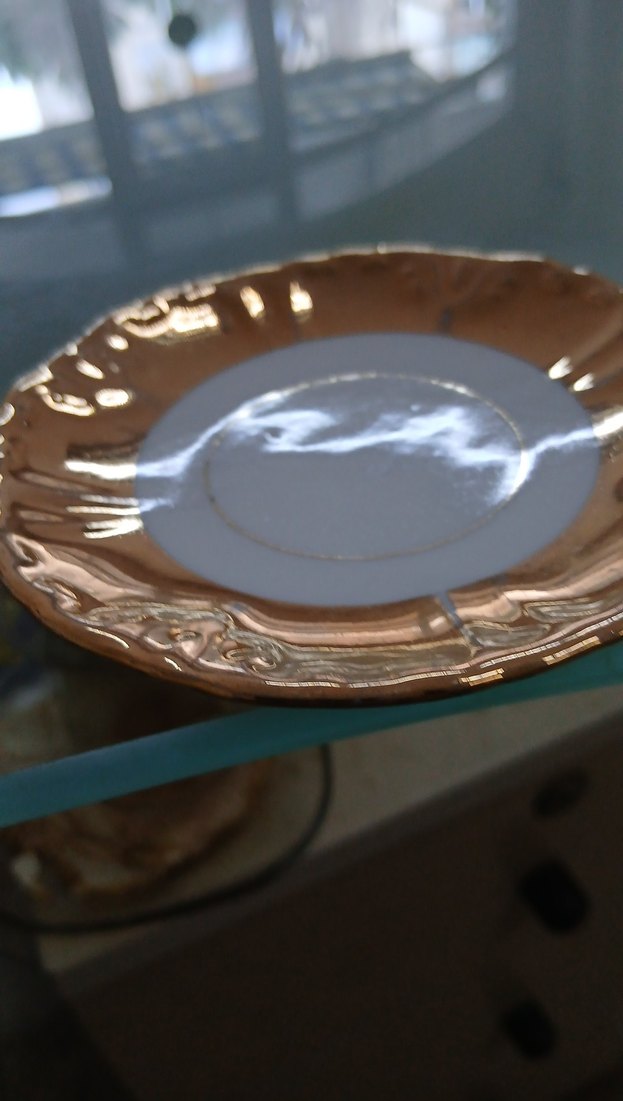 Bavaria Parlak kahve fincan Altın Renkli Tabak - Görsel 3