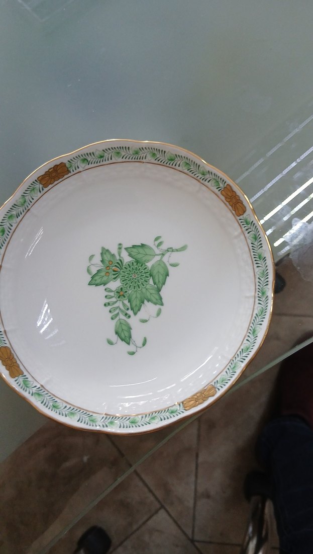 Herend Yeşil Desenli FincanTabağı - Görsel 4