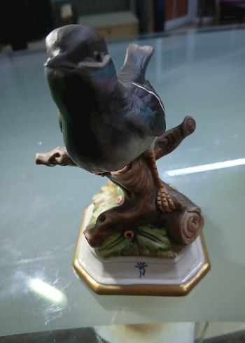 Koyu Gri Kuş Figürü İspanyol damgalı - Görsel 2