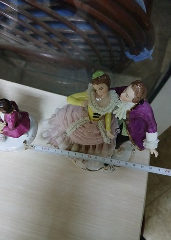 FRANSIZ Porselen Pastel Renkli Çift Figürlü Biblo - Görsel 7