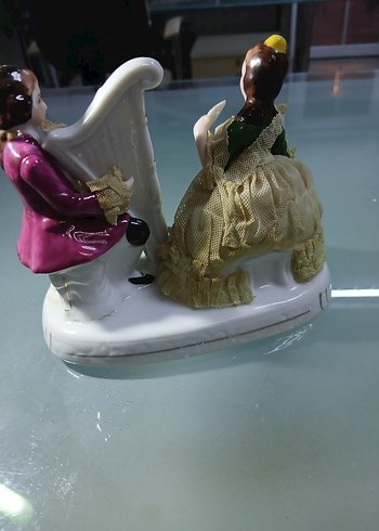 FRANSIZ Porselen Pastel Renkli Çift Figürlü Biblo - Görsel 4