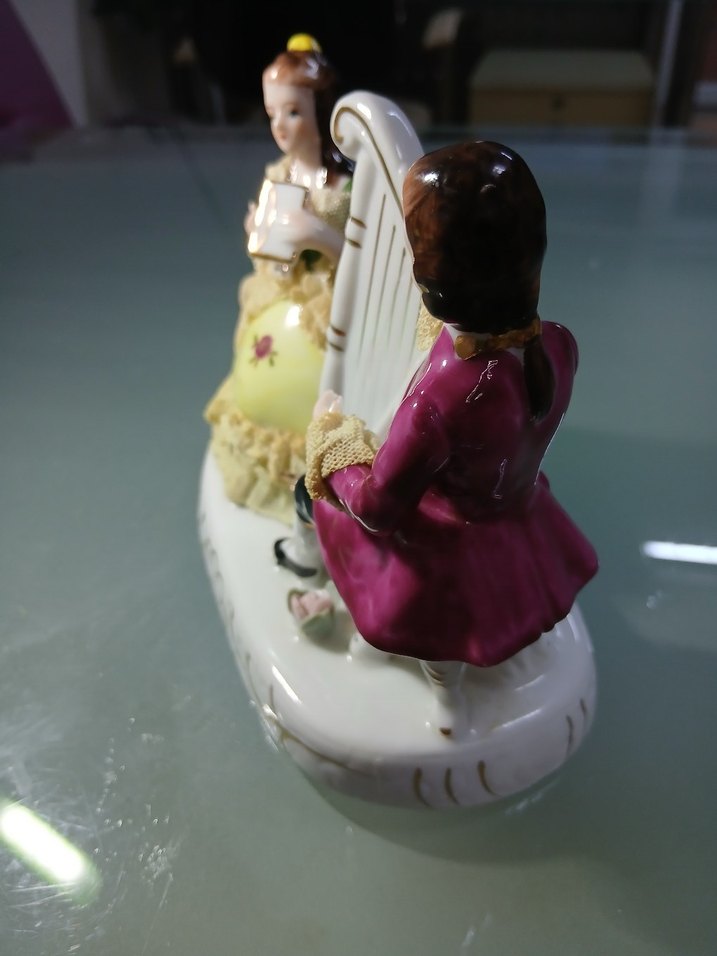 FRANSIZ Porselen Pastel Renkli Çift Figürlü Biblo - Görsel 2