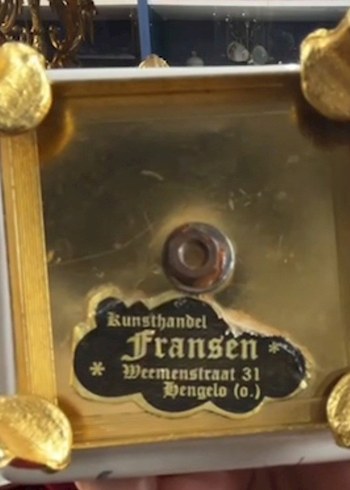 FRANSOZ PORSELENİ EL BOYAMA Bordo Renkli Çiçek Desenli Dekoratif - Görsel 2