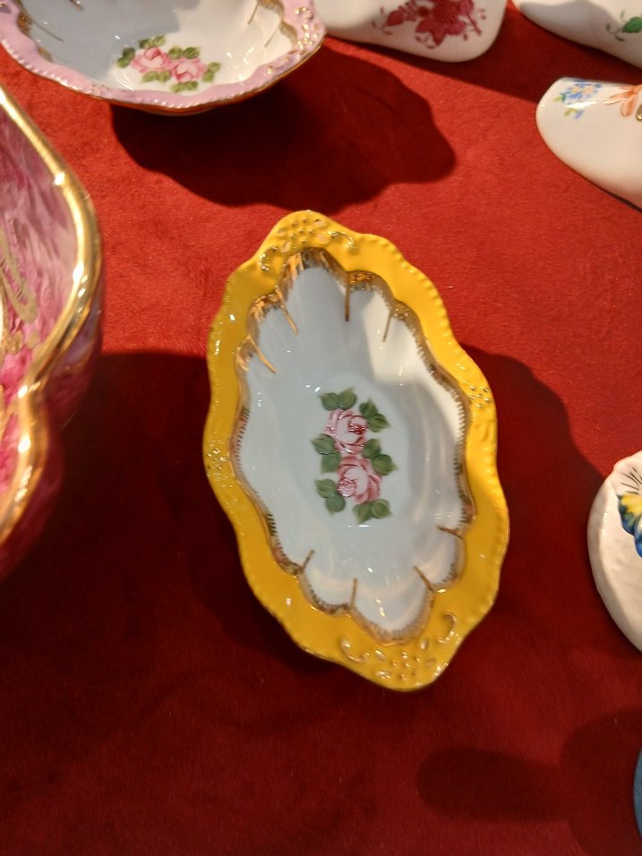 Limoges Pembe Desenli Klasik sunumluk ve 5 adet çerezlik - Görsel 5