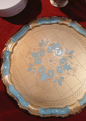 Kütayya Porselen Turkuaz Altın Detaylı Porselen Fincan Takımı - Görsel 5