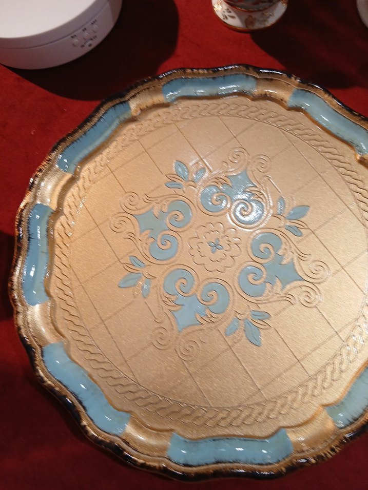 Kütayya Porselen Turkuaz Altın Detaylı Porselen Fincan Takımı - Görsel 5