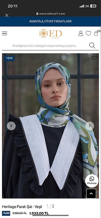 ED scarf şal. Heritage Farah şal