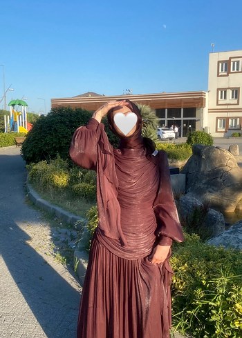 36 Beden Luiza Tesettür Abiye Acı kahve