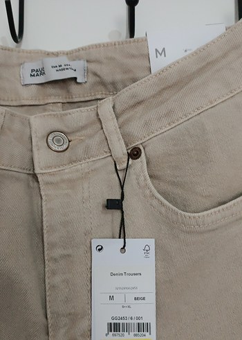 Bej İspanyol paça denim kot pantolon - Görsel 7