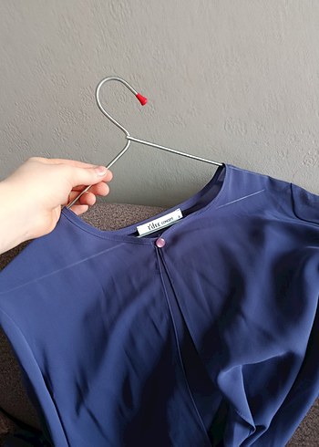 Lacivert Uzun Kollu kimono ferace - Görsel 4