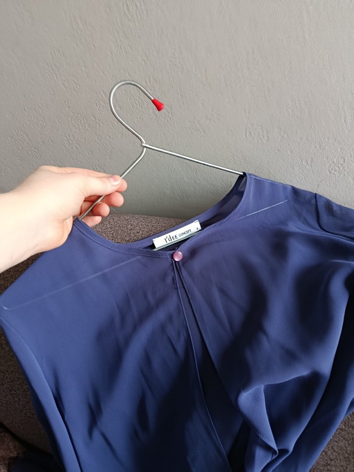 Lacivert Uzun Kollu kimono ferace - Görsel 4