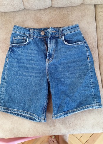 xs Beden mavi Renk Düğmeli Mavi Kadın Denim Pantolon